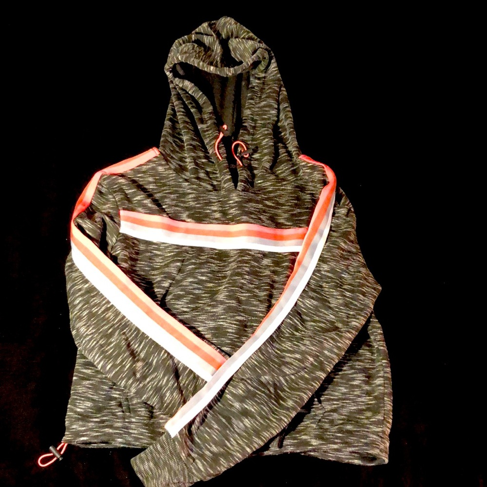 Cropped Tie Waist Hoodie